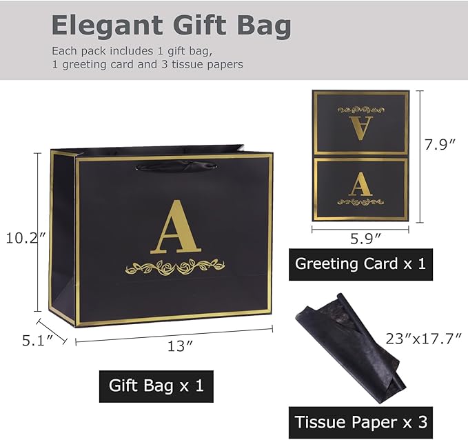 [USA] Personalized Elegant Gift Bag w/ Tissue Paper