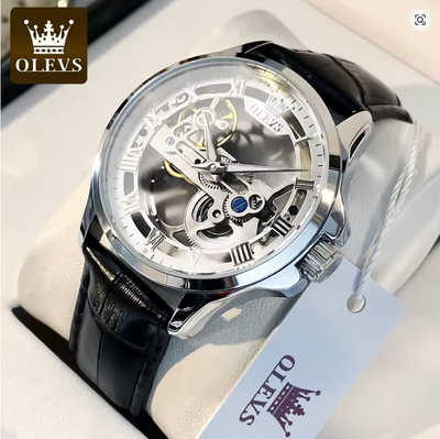 Frosted Bones (Silver & White w/ Black Leather)